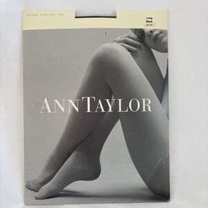 Vintage Ann Taylor Pantyhose Stockings Sheer‎ Control Top Black Sz Long